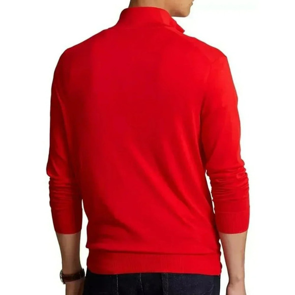 Polo Ralph Lauren Men's Cotton Quarter Zip Mock Neck Sweater Size S (MSRP $228) - Picture 3 of 7